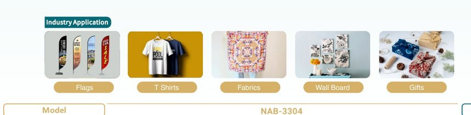 استخدامات Sublimation Printer NAB-2304
